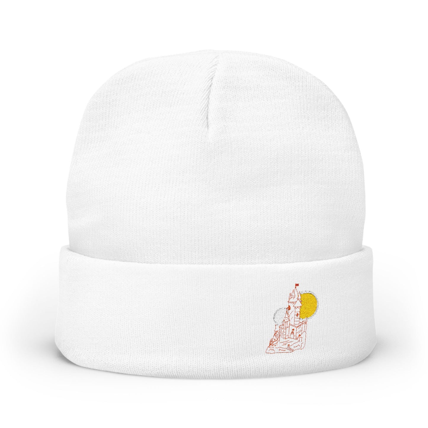 Beanie Hat - Fantasy Minimalist Castle Embroidery Design